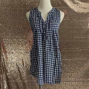 MOTHERHOOD GINGHAM SLEEVELESS TUNIC | SIZE SMALL